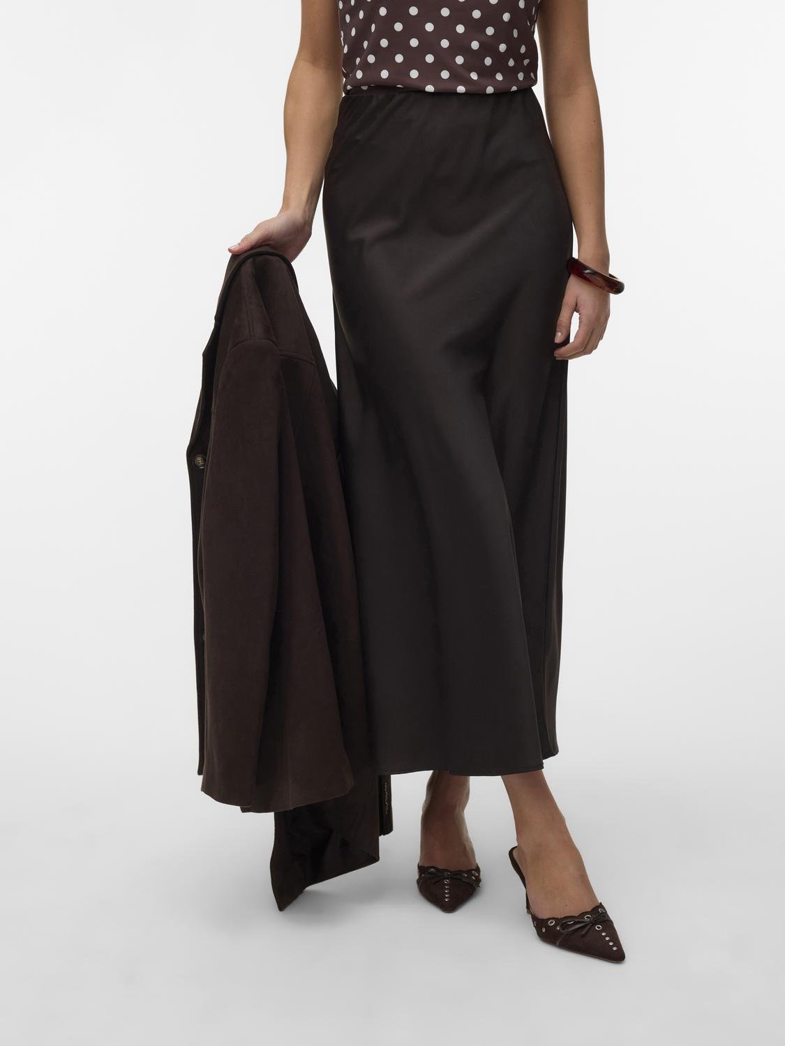 VMMERLE Midi Skirt - Chocolate Torte - VERO MODA & VILA Bergvik